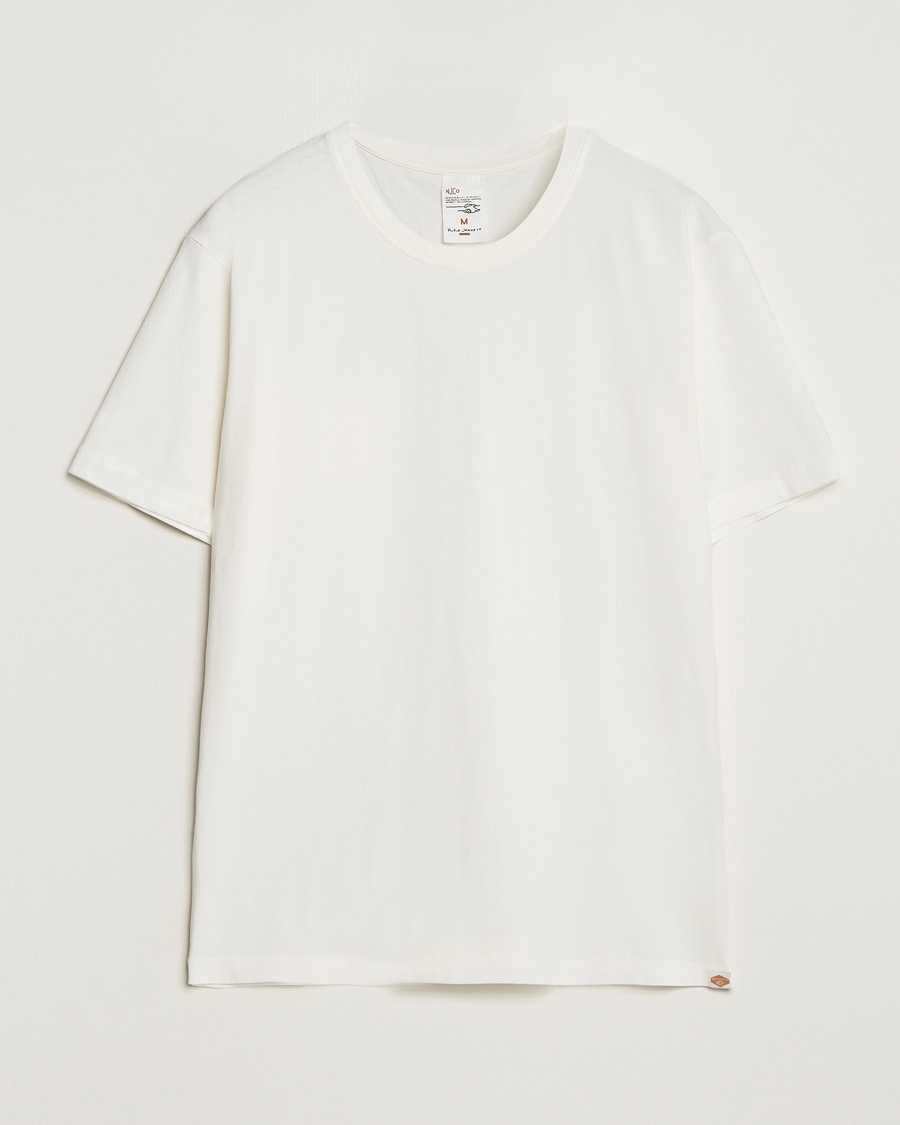 Nudie Jeans Uno Everyday Crew Neck T-Shirt Chalk White – Blanc