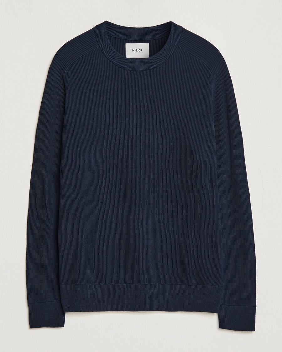 Homme | | NN07 | Kevin Cotton Knitted Sweater Navy Blue