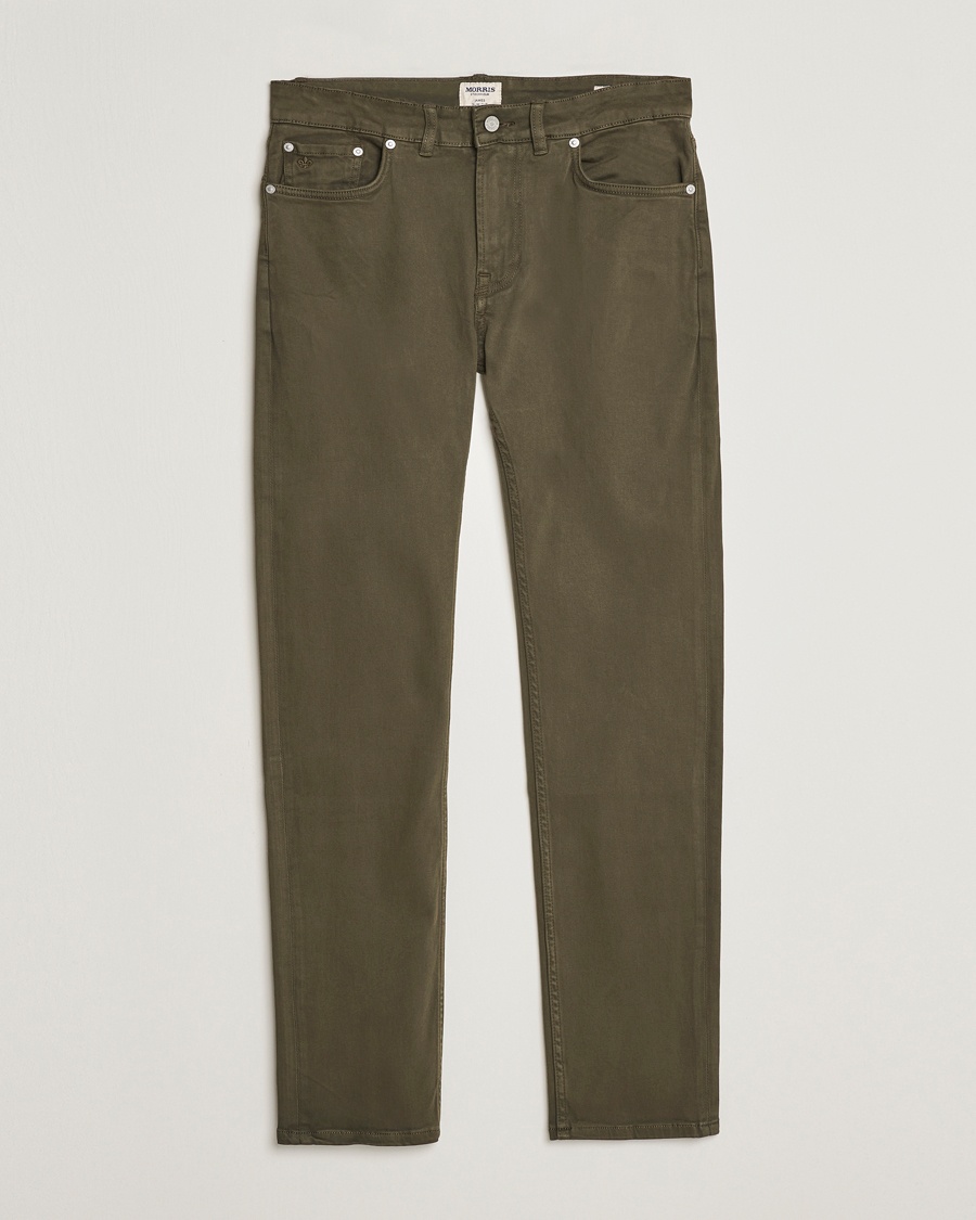 Morris James Brushed 5-Pocket Pant Olive – Vert