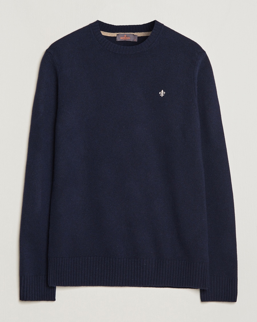 Morris Newton Crew Neck Navy – Blauw