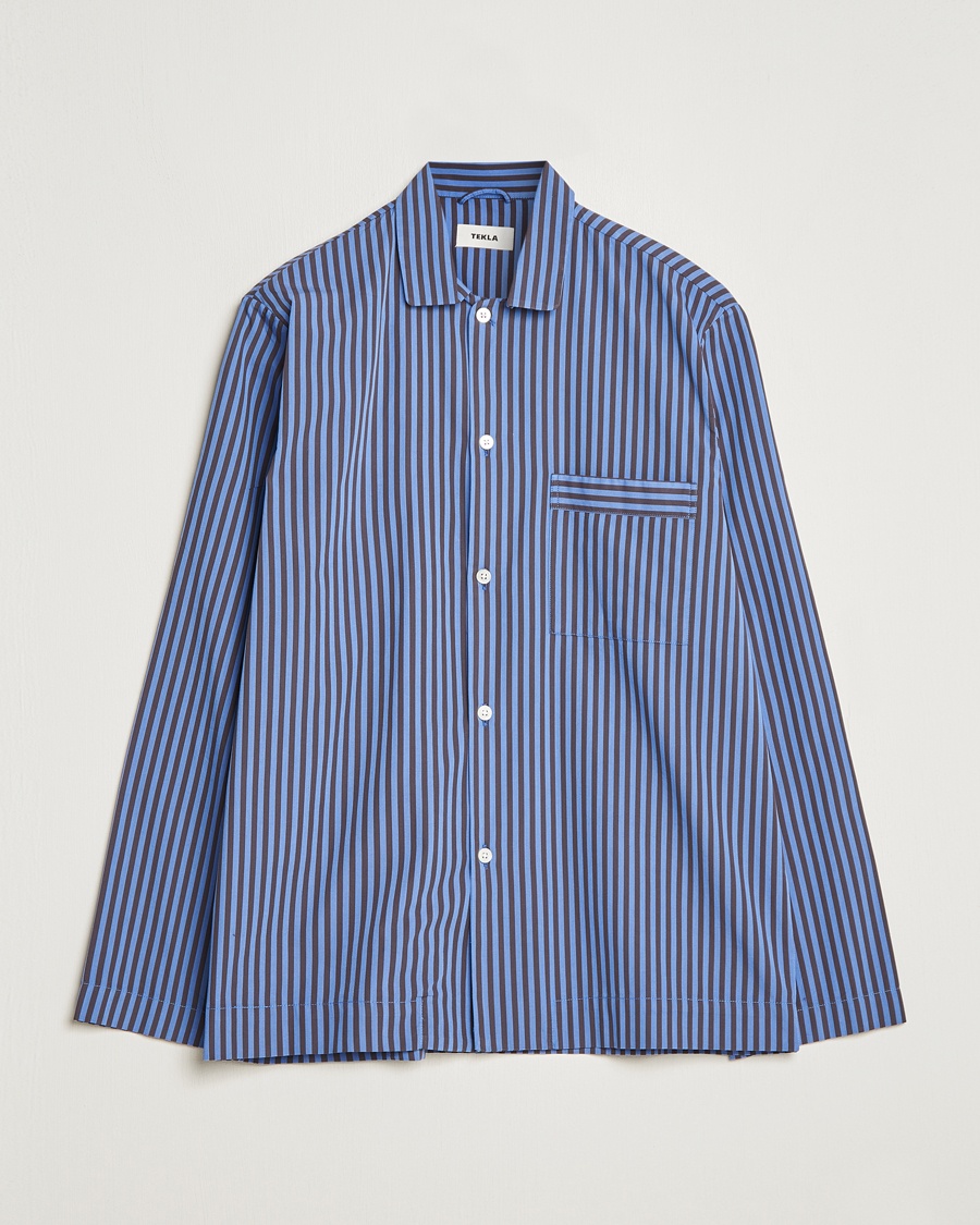 Homme | | Tekla | Poplin Pyjama Shirt Verneuil Stripes