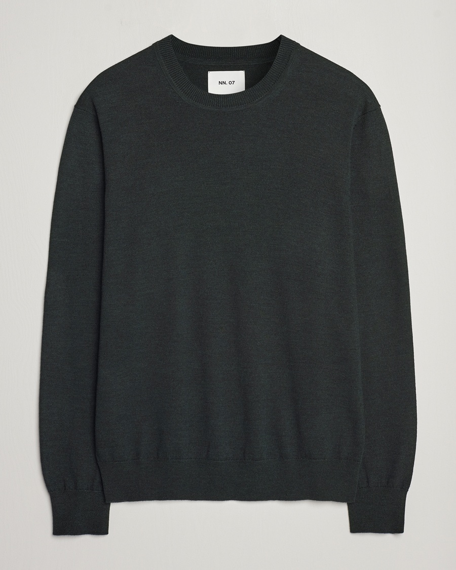 NN07 Ted Merino Crew Neck Pullover Dark Army – Vert