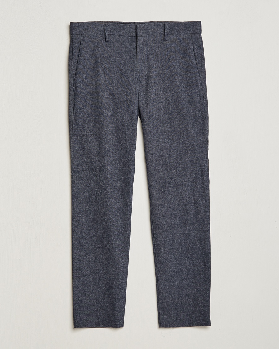 Homme | NN07 | NN07 Theo Brushed Cotton Trousers Navy Blue