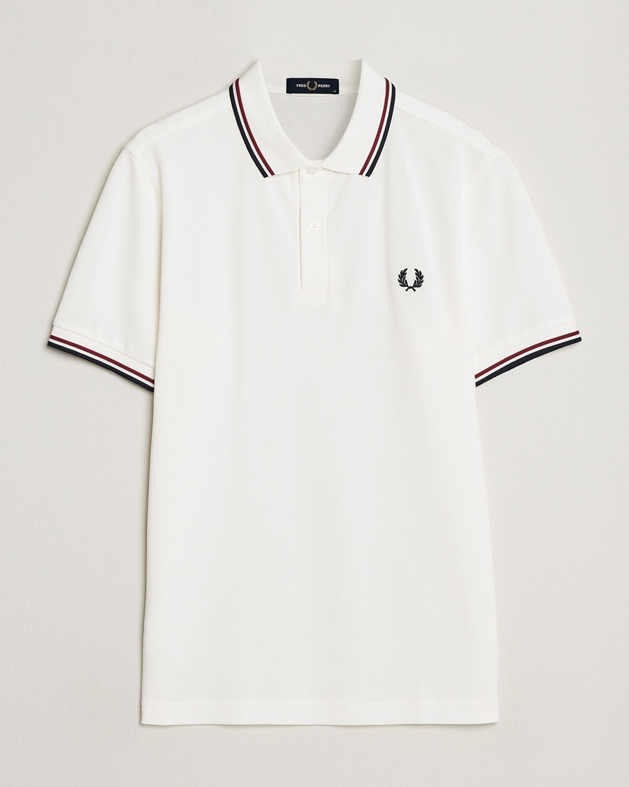 Fred Perry Twin Tipped Polo Shirt Snow White – Wit