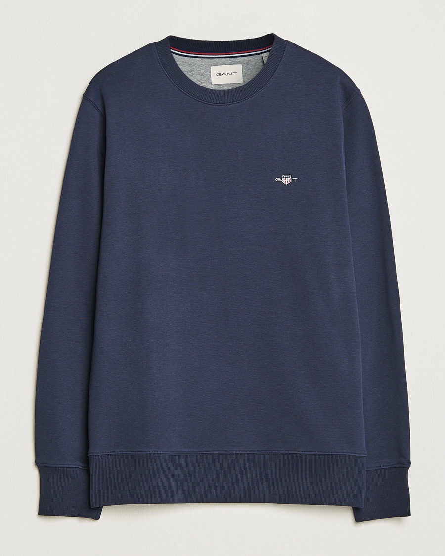 Gant Original Crew Neck Sweatshirt Evening Blue – Bleu