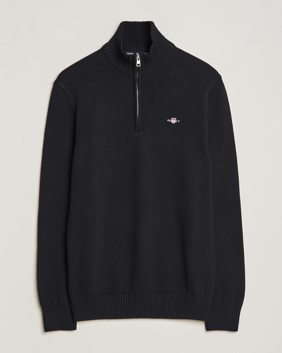 Gant Cotton Half Zip Black – Noir