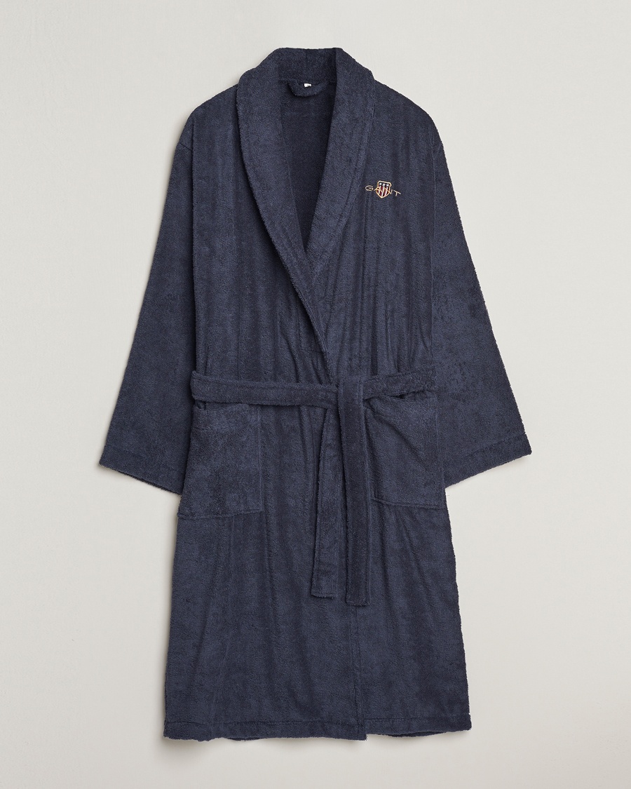 Homme | Business & Beyond - Casual | GANT | Archive Shield Terry Robe Evening Blue
