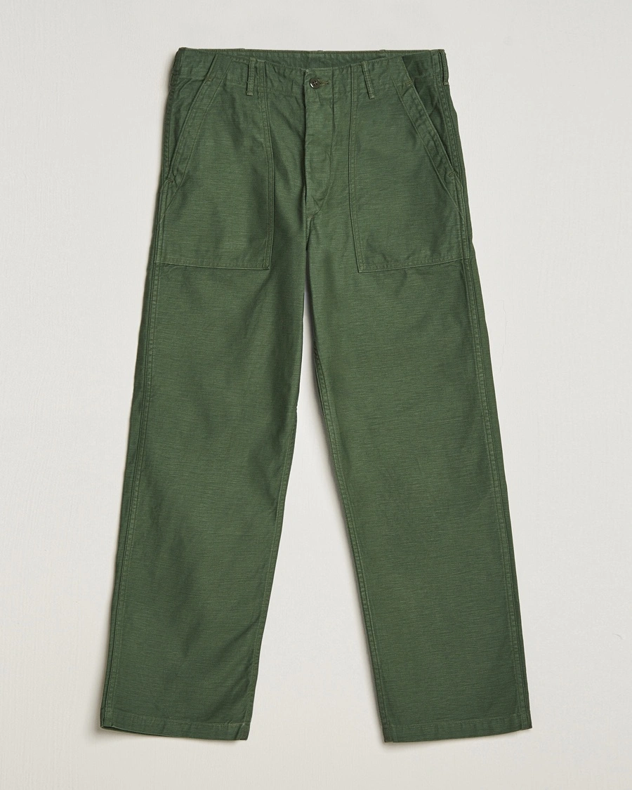 Homme | | orSlow | Regular Fit Original Sateen Fatigue Pants Green