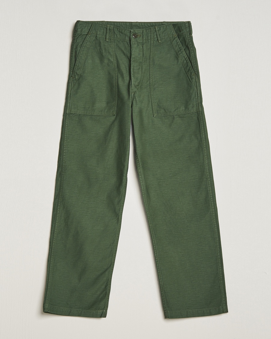 orSlow Regular Fit Original Sateen Fatigue Pants Green – Vert