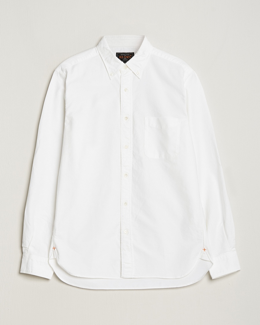 BEAMS PLUS Oxford Button Down Shirt White – Blanc