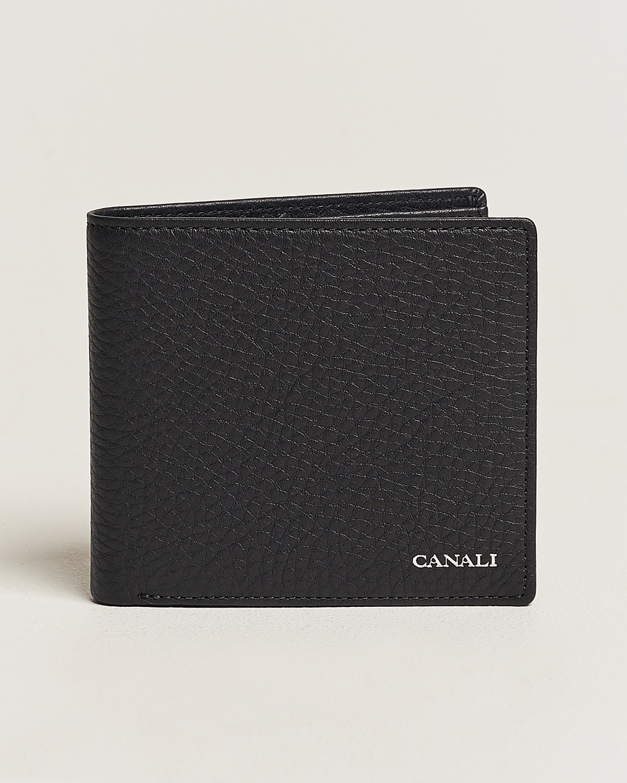 Homme | Porte-Cartes | Canali | Grain Leather Wallet Black