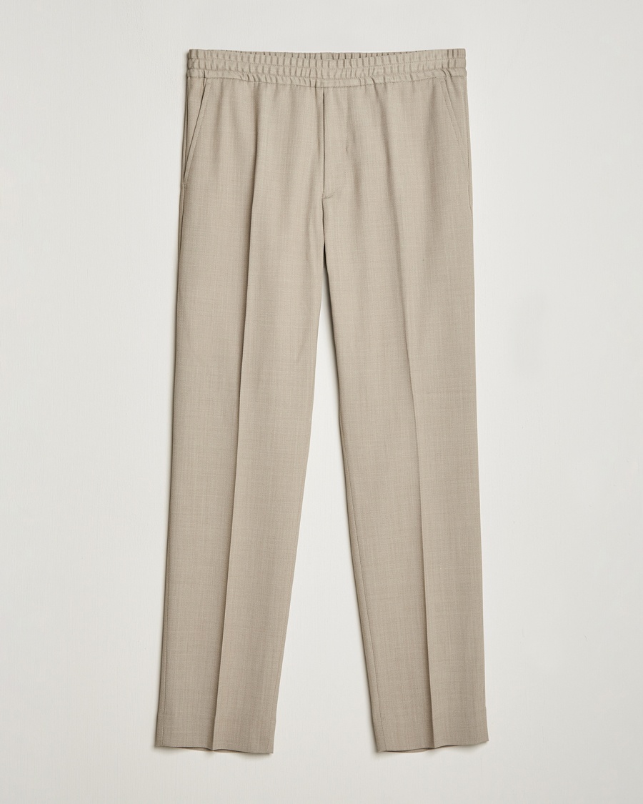 Homme | | Filippa K | Relaxed Terry Wool Trousers Sage Melange