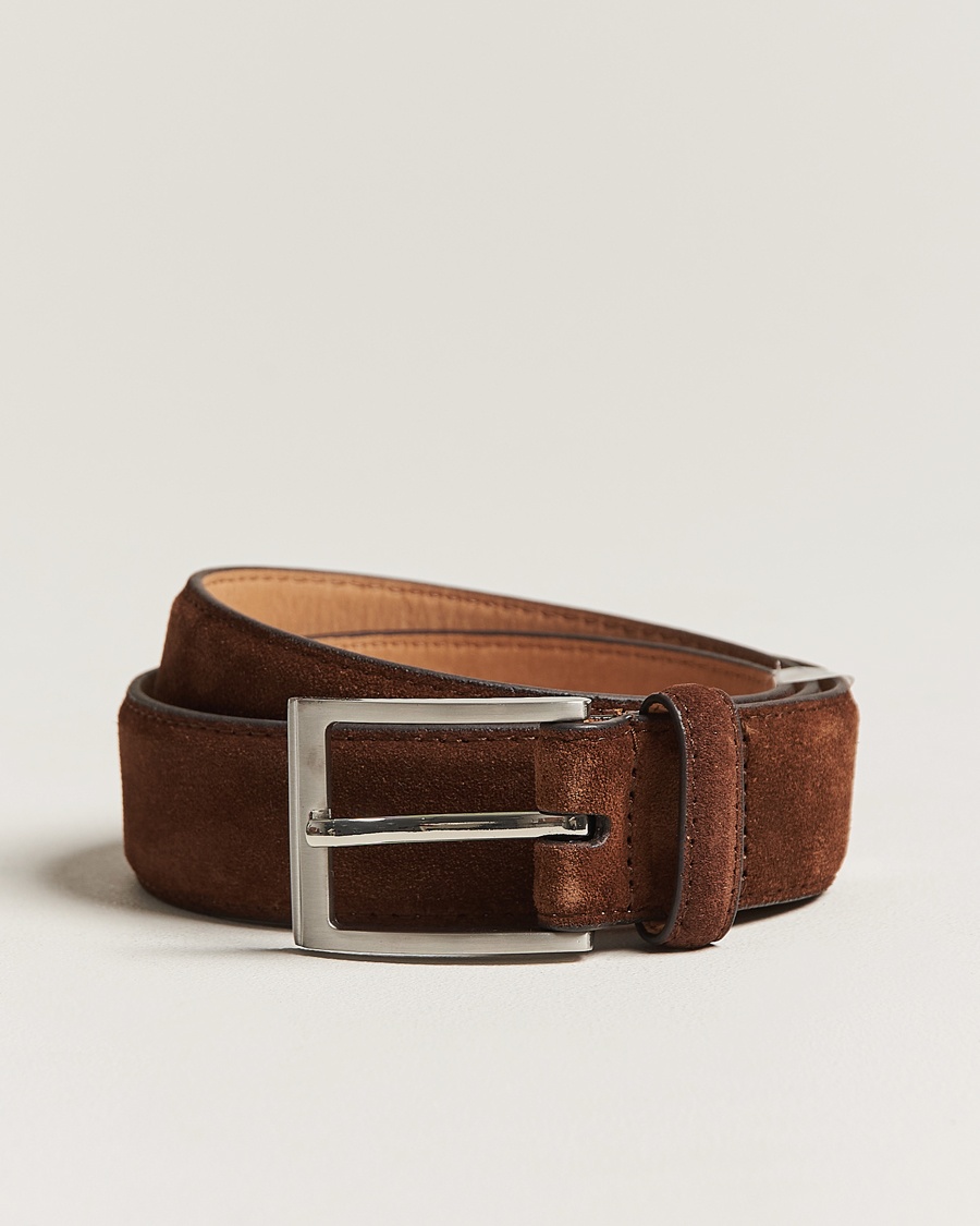 Loake Shoemakers William Suede Belt Brown – Bruin