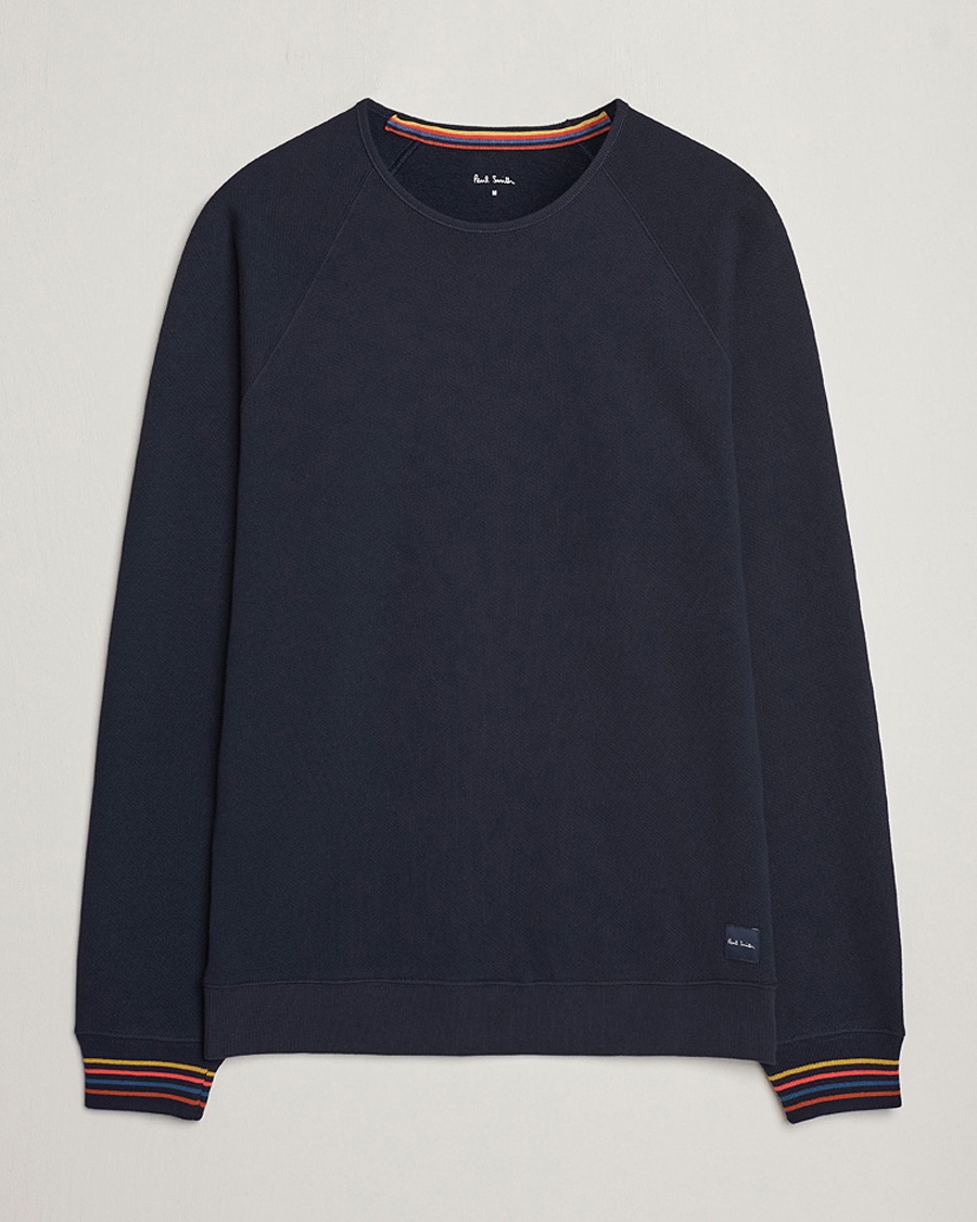 Homme | Best of British | Paul Smith | Artist Rib Crew Neck Sweatshirt Navy