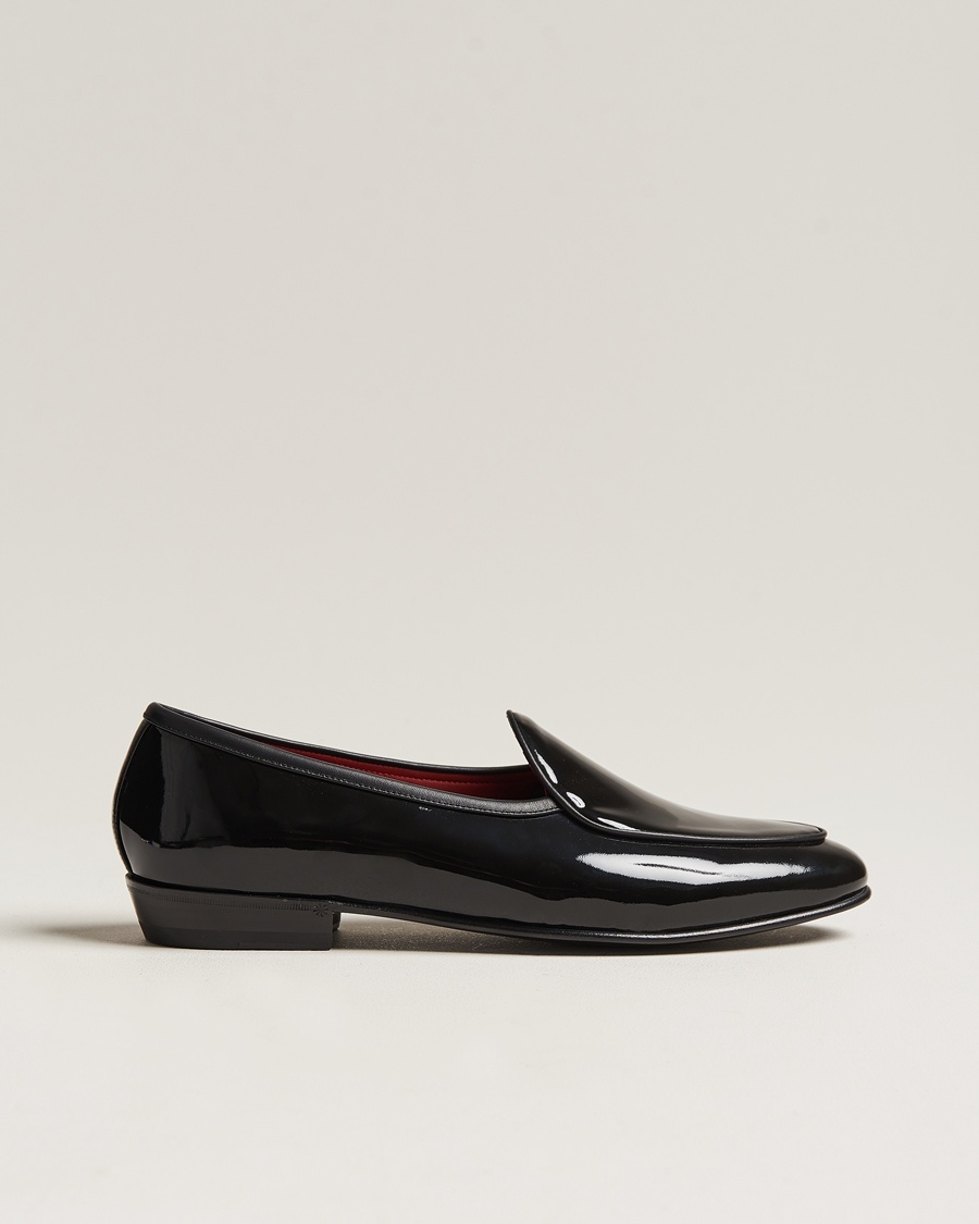Homme | Chaussures En Cuir Verni | Baudoin & Lange | Sagan Patent Loafers Black Calf
