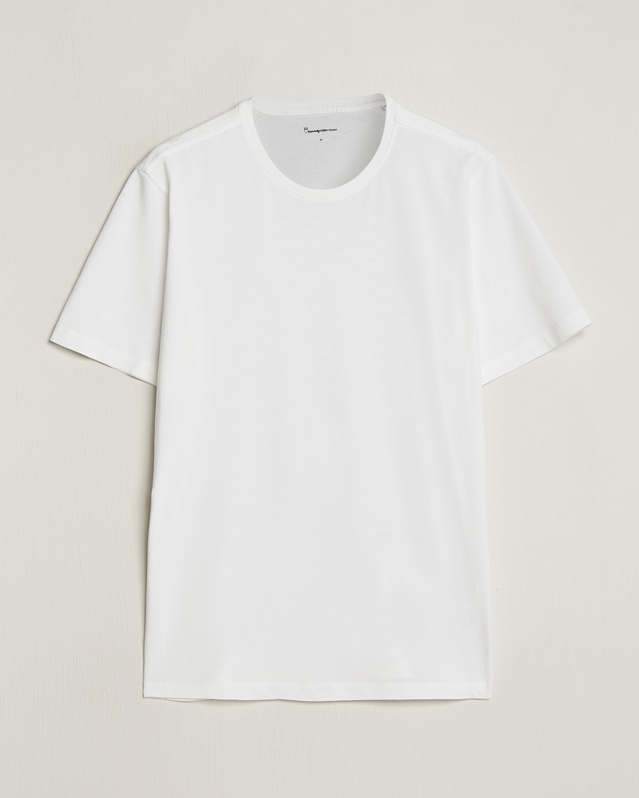Homme | T-Shirts Blancs | KnowledgeCotton Apparel | Agnar Basic T-Shirt Bright White
