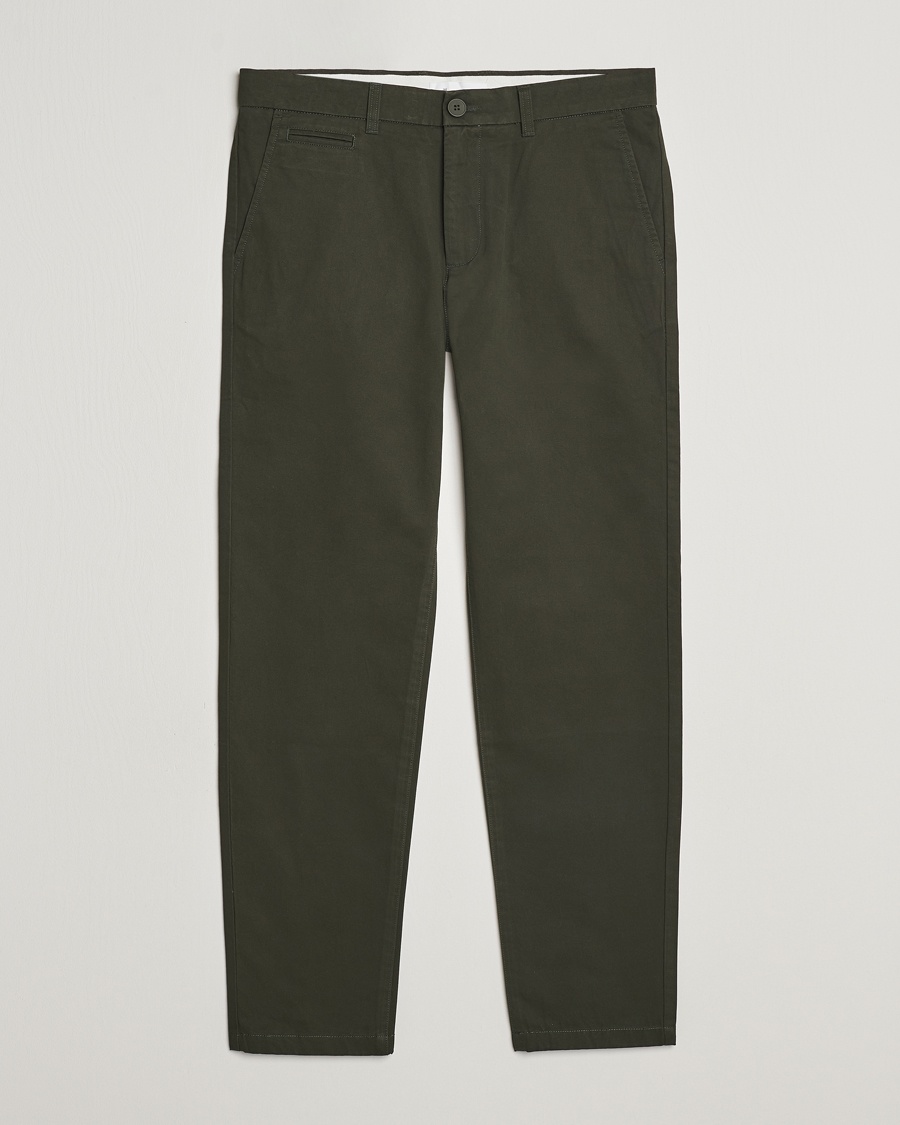 Homme | Chinos | KnowledgeCotton Apparel | Chuck Regular Cotton Twill Chino Forest Night