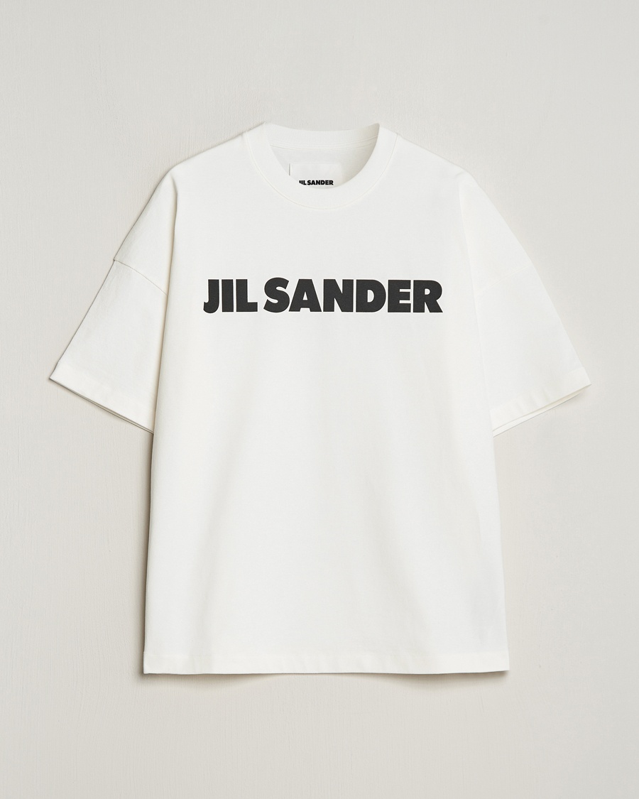 Jil Sander Round Collar Logo T-Shirt White – Wit