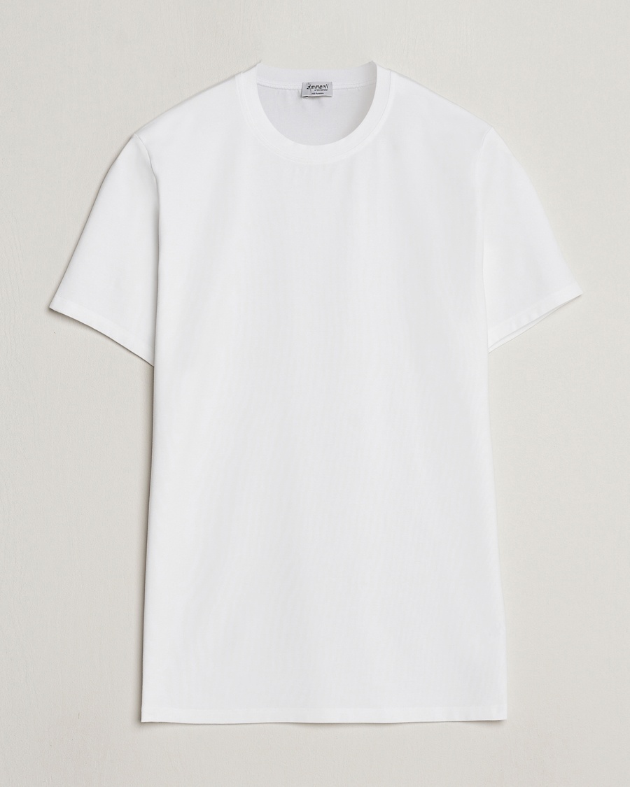 Heren | Witte T-shirts | Zimmerli of Switzerland | Pureness Modal Crew Neck T-Shirt White