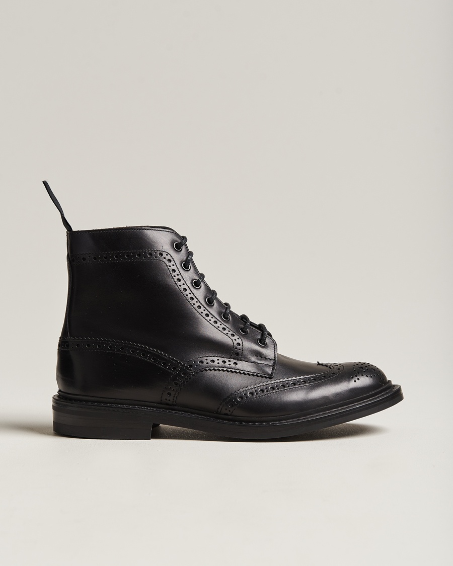 Heren | Zwarte laarzen | Tricker's | Stow Dainite Country Boots Black Calf