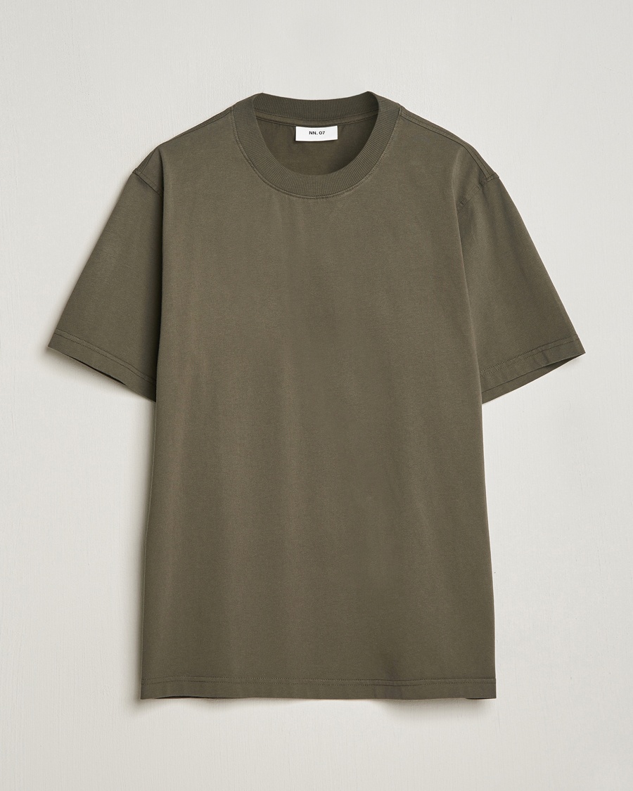 NN07 Adam Crew Neck T-Shirt Capers Green – Groen