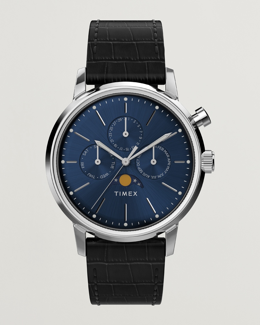 Timex Marlin Moon Phase Quartz 40mm Blue Dial – Bleu