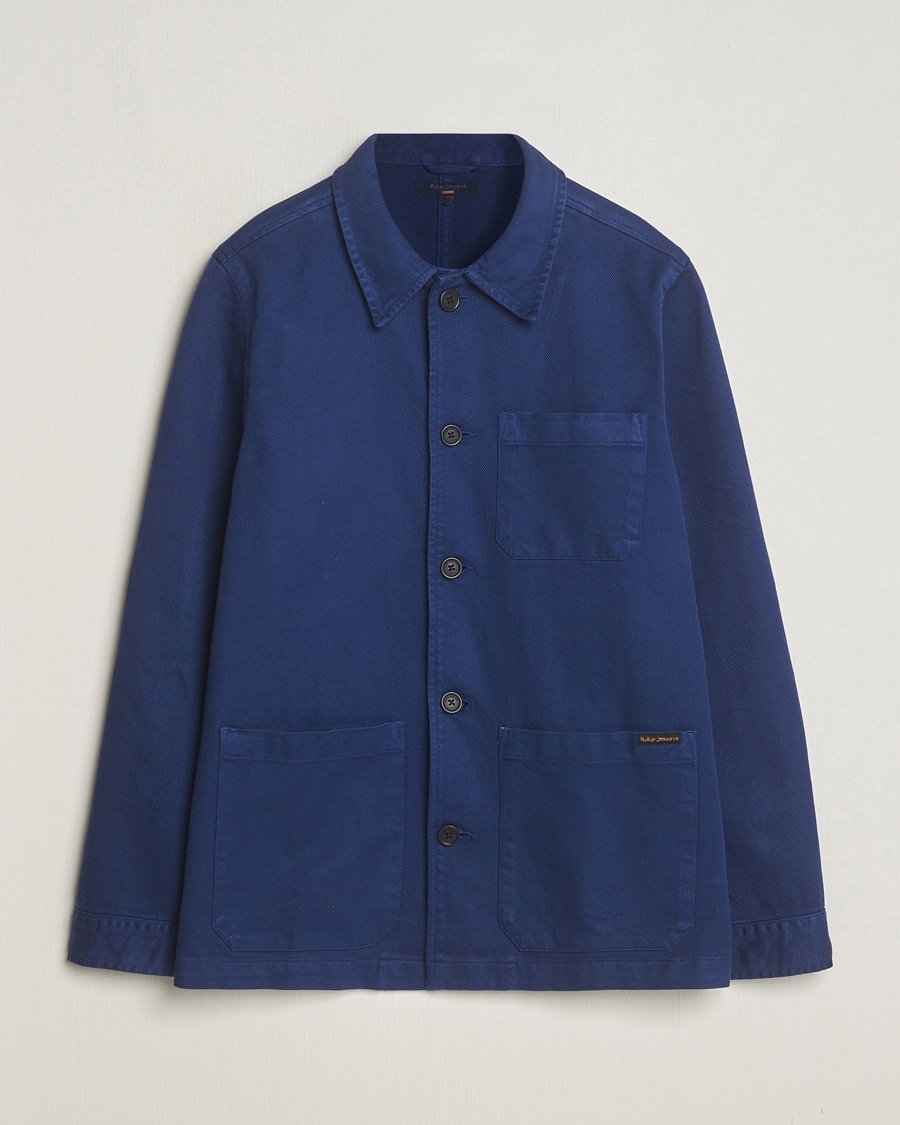 Homme | | Nudie Jeans | Barney Worker Overshirt Mid Blue