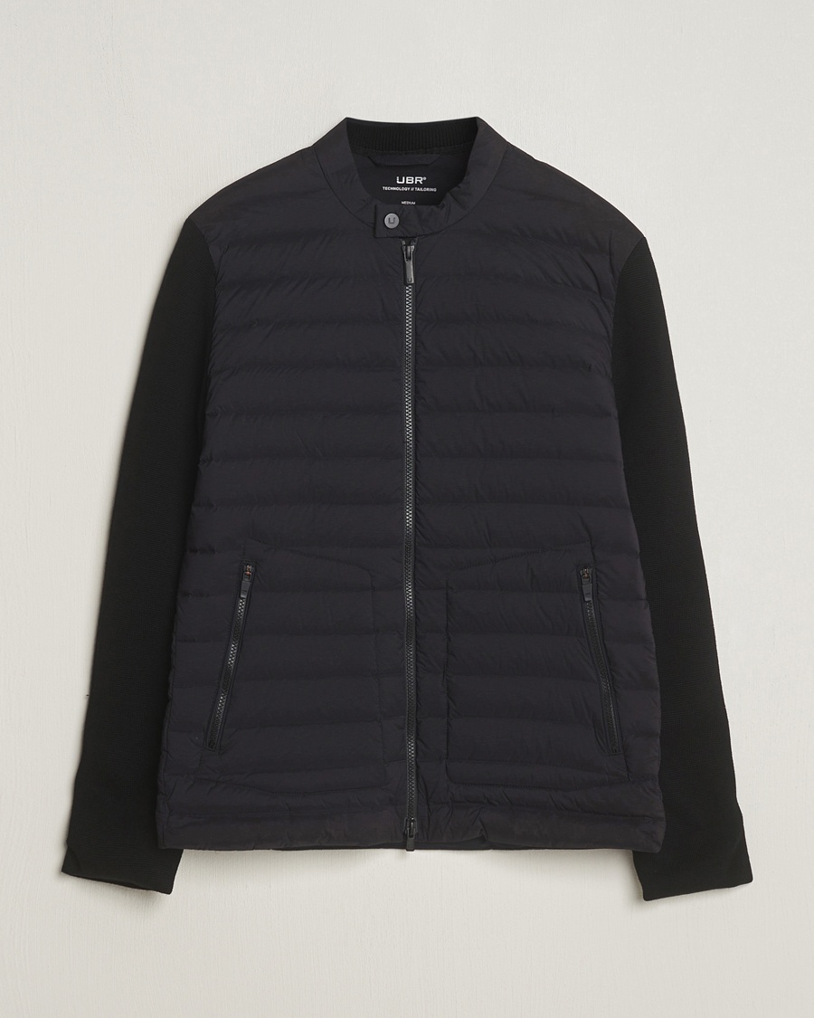 Heren | Hybride jassen | UBR | Super Sonic Savile Wool Hybrid Jacket Black Wool
