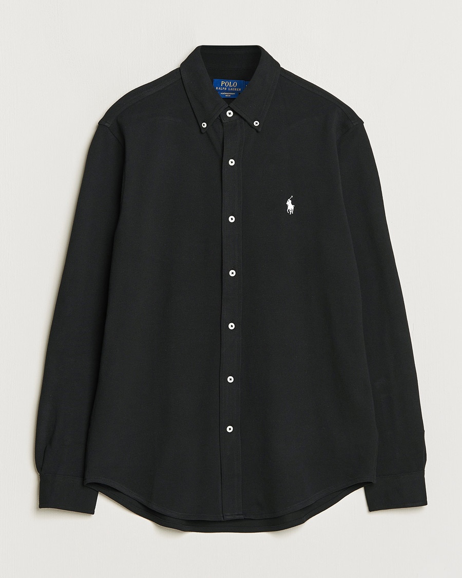 Polo Ralph Lauren Featherweight Mesh Shirt Polo Black – Noir