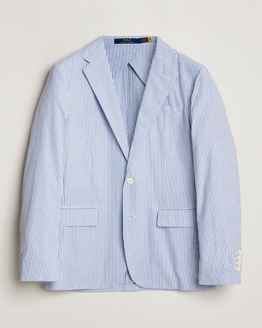 Homme | Blazers | Polo Ralph Lauren | Seersucker Sportcoat Bright Blue/White