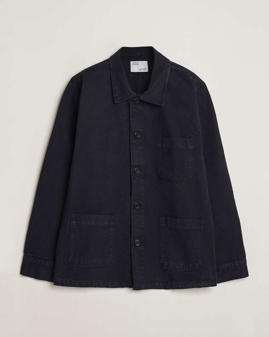 Heren | Overshirts | Colorful Standard | Organic Workwear Jacket Deep Black
