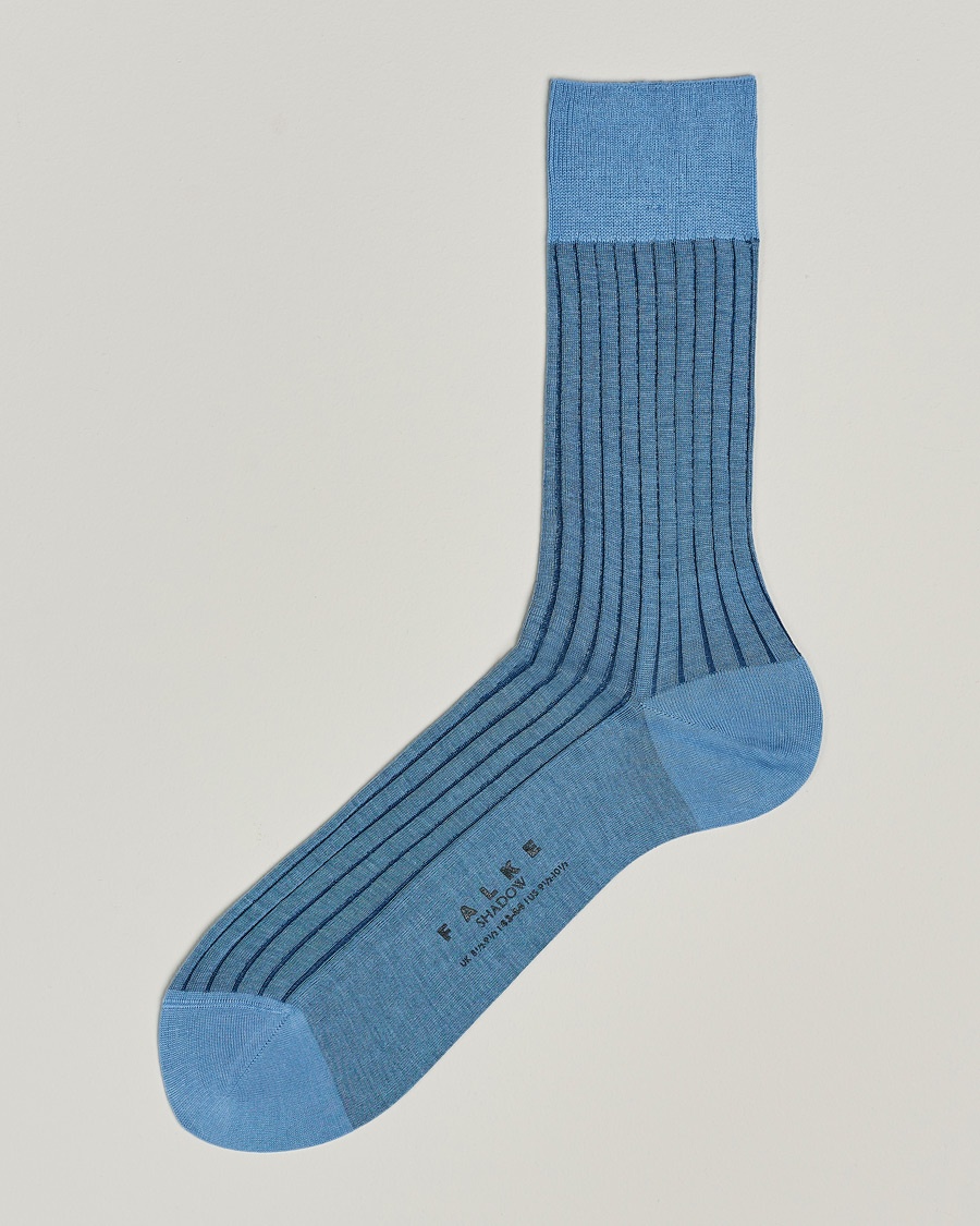 Falke Shadow Stripe Sock Light Blue/Navy – Bleu