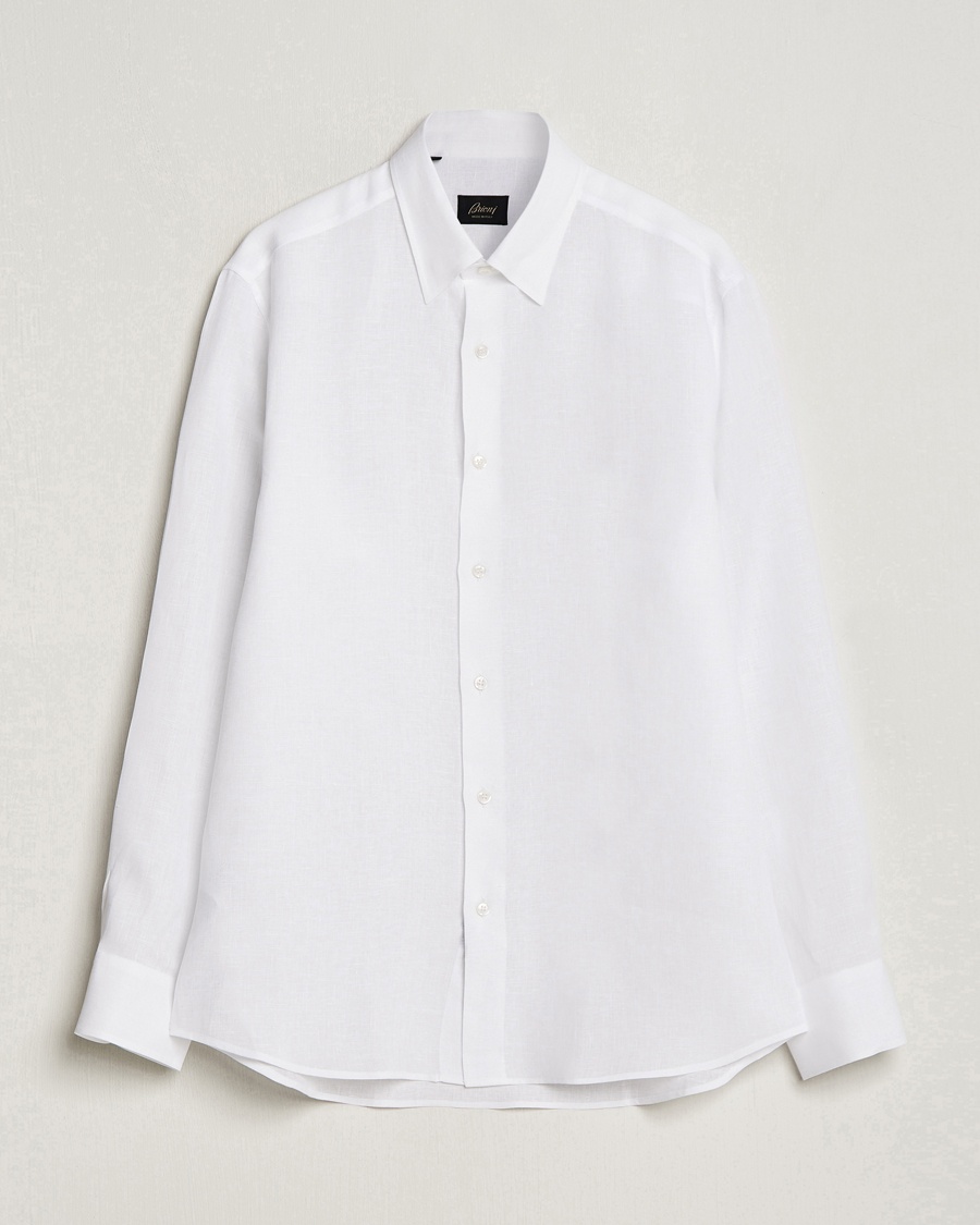 Brioni Linen Sport Shirt White – Blanc