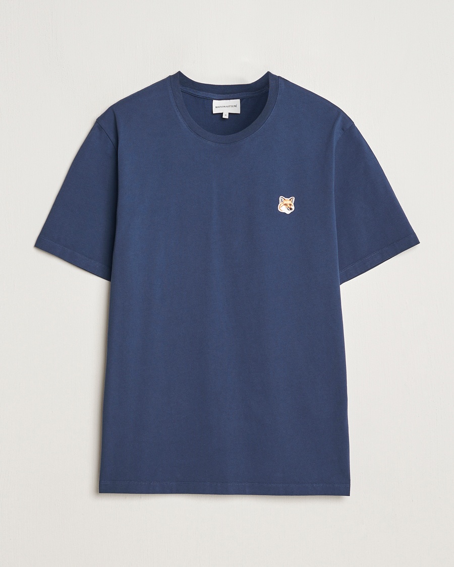 Heren | Maison Kitsuné | Maison Kitsuné | Fox Head T-Shirt Ink Blue