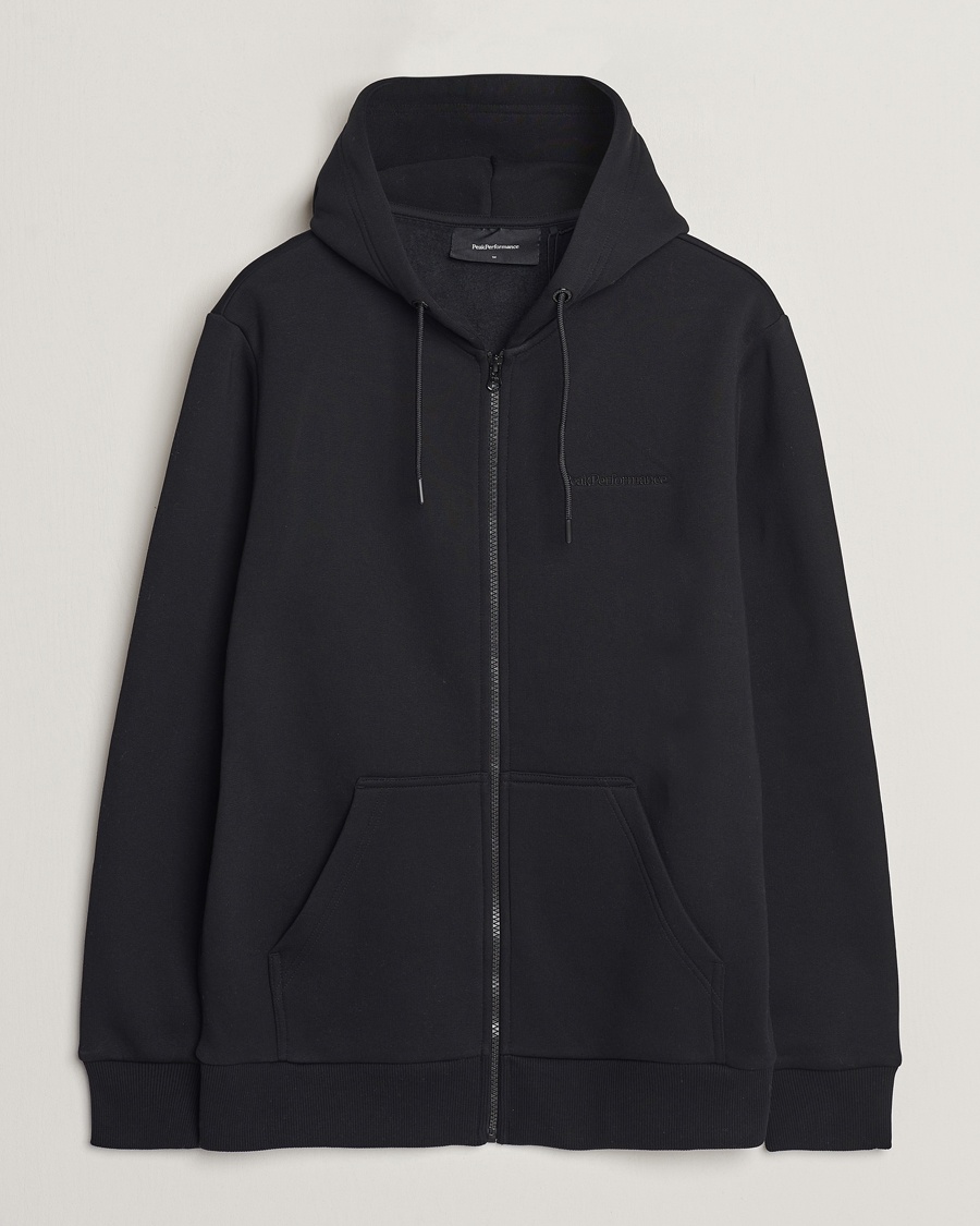 Peak Performance Original Full Zip Hoodie Black – Noir