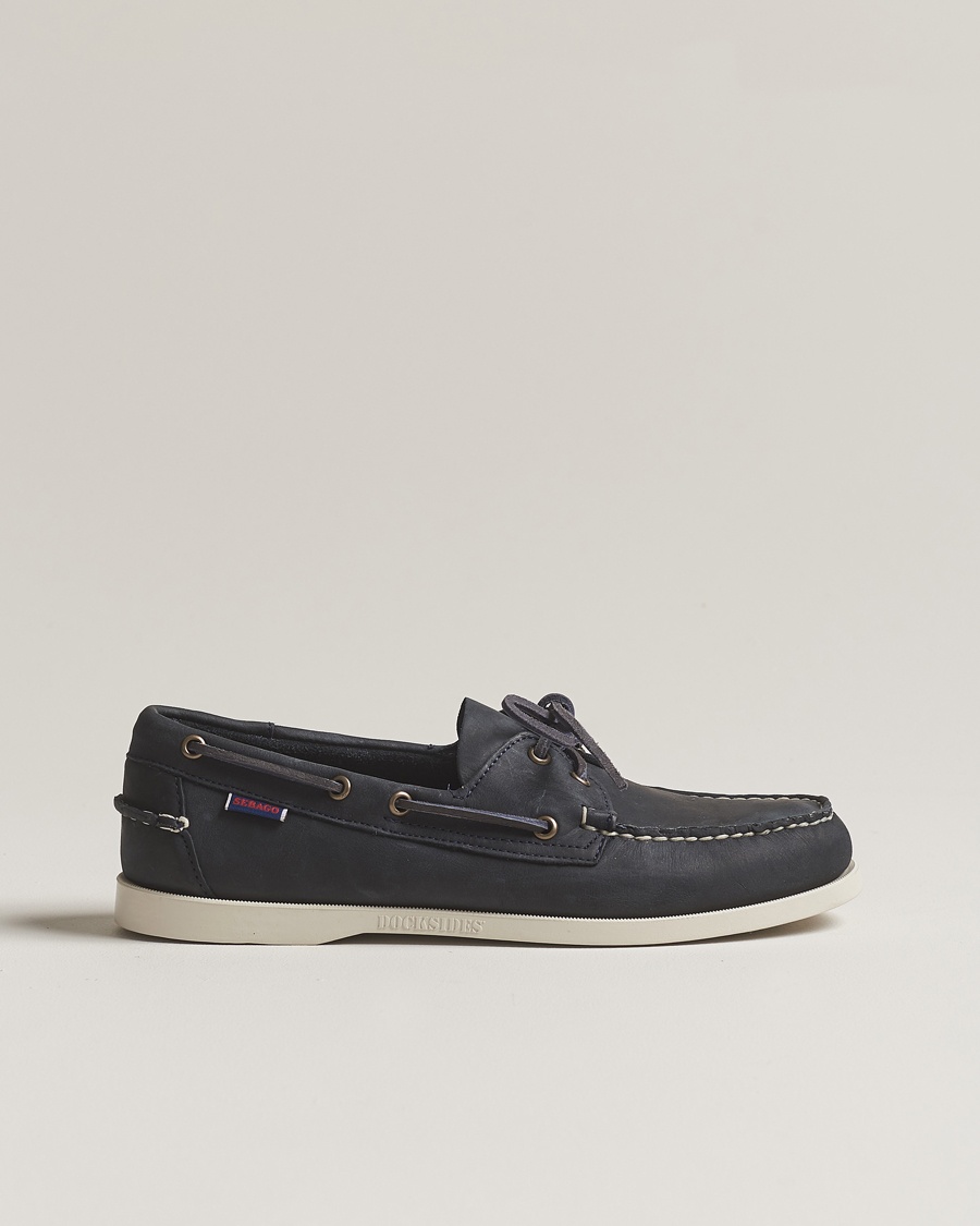 Sebago Dockside Nubuck Boat Shoe Blue Navy – Blauw