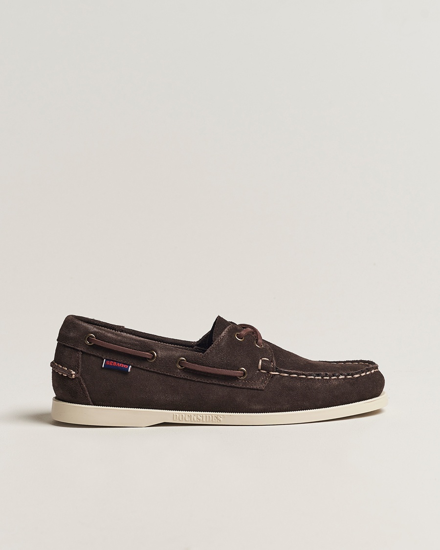 Homme | | Sebago | Docksides Suede Boat Shoe Moka Brown