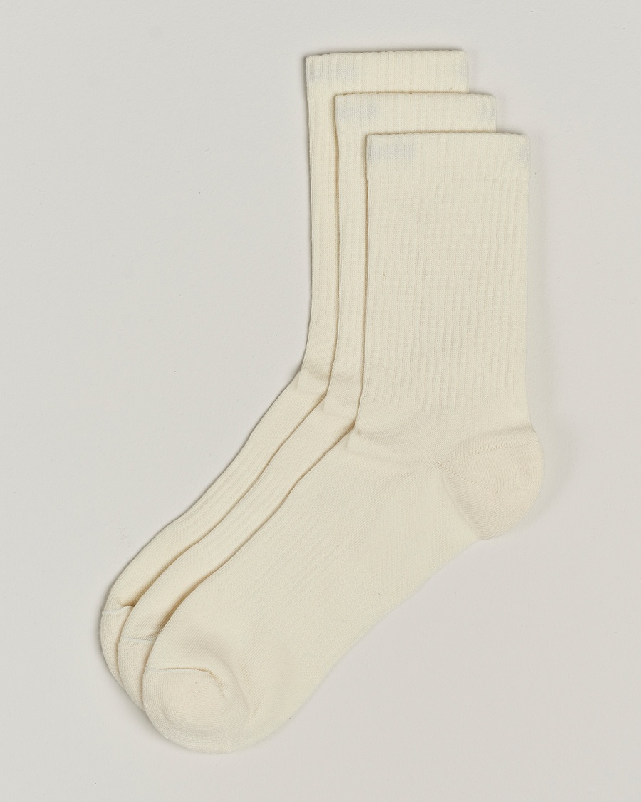 Sweyd 3-Pack Crew Cotton Socks White – Blanc