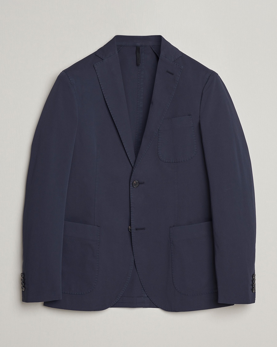 Heren | Incotex | Incotex | Unconstructed Comfort Cotton Blazer Navy