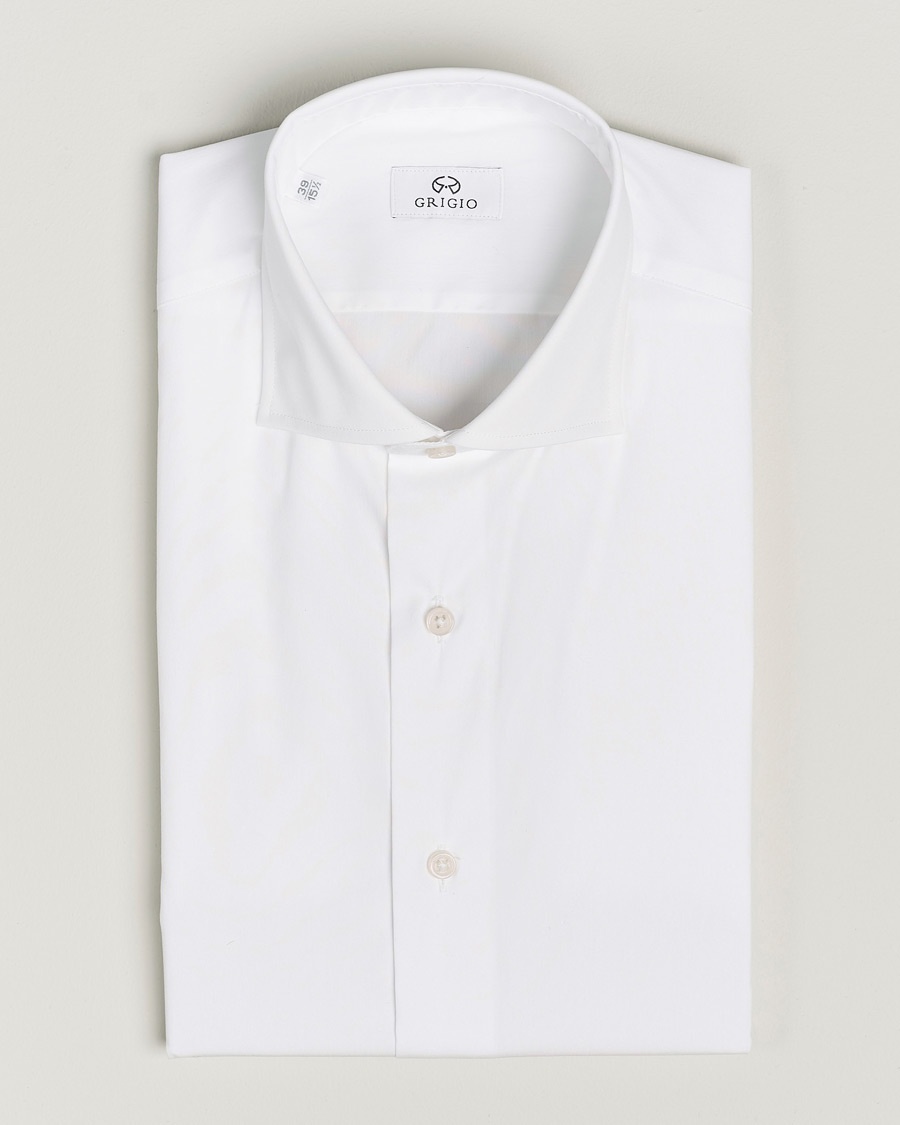 Grigio Comfort Stretch Dress Shirt White – Wit