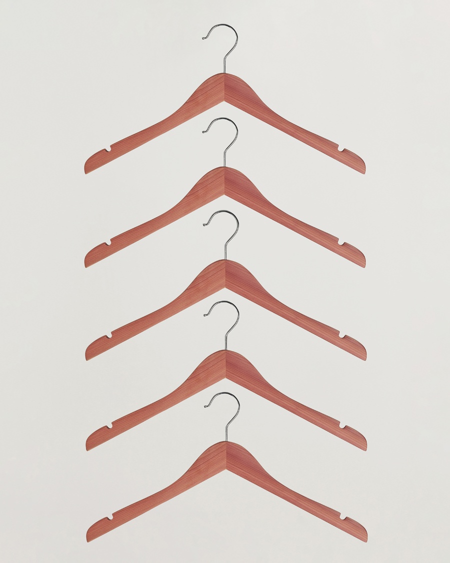 Heren | | Care with Carl | 5-Pack Cedar Wood Shirt Hangers