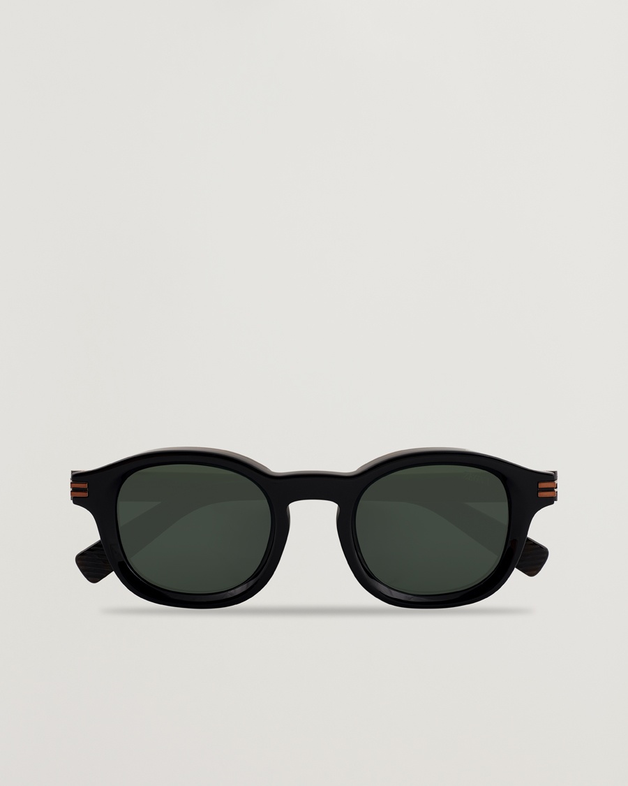 Zegna EZ0229 Sunglasses Black/Green – Zwart