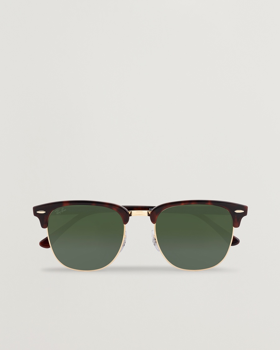 Ray-Ban Clubmaster Sunglasses Mock Tortoise/Crystal Green – Groen