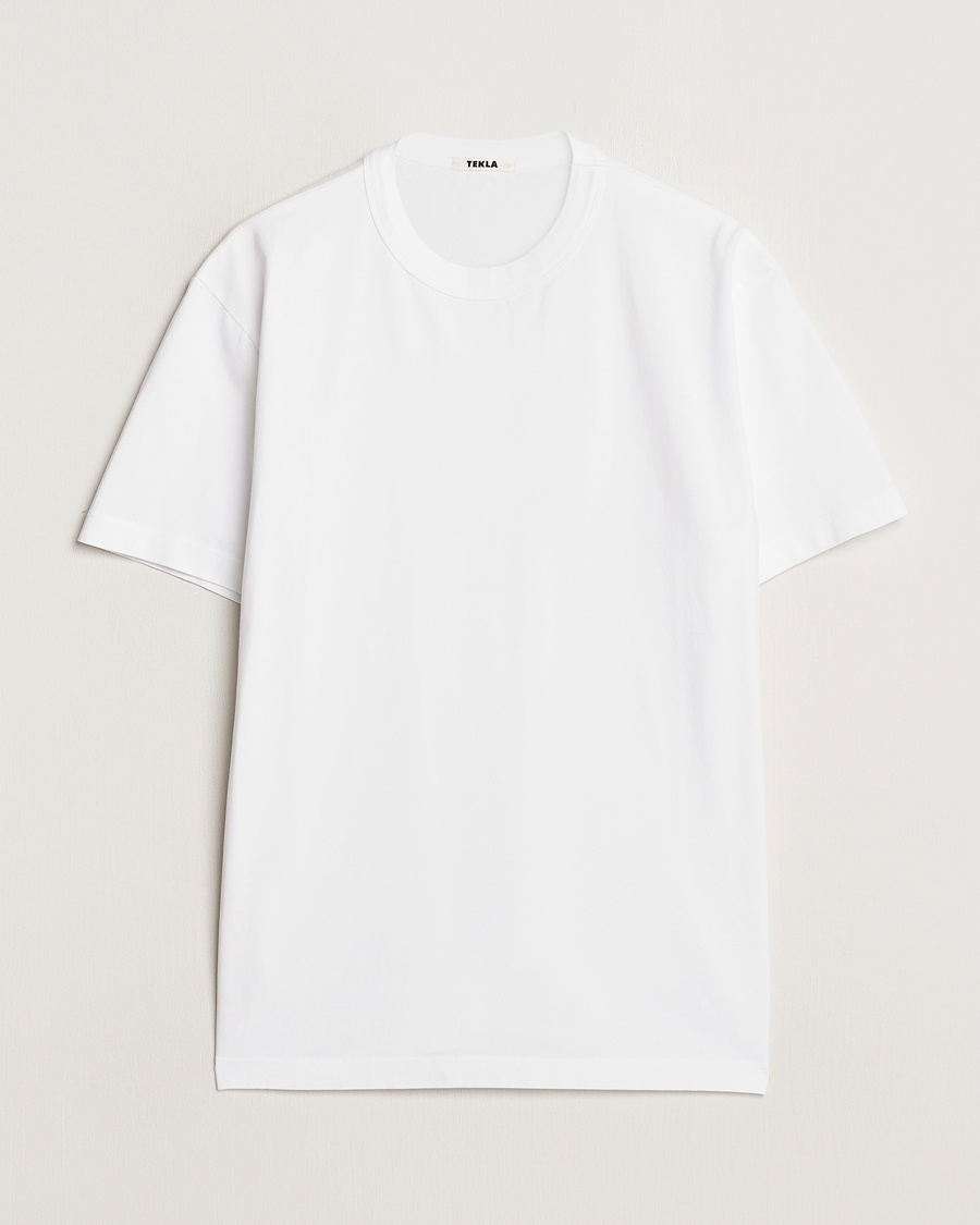 Homme | T-Shirts Blancs | Tekla | Organic Cotton Sleeping T-Shirt White