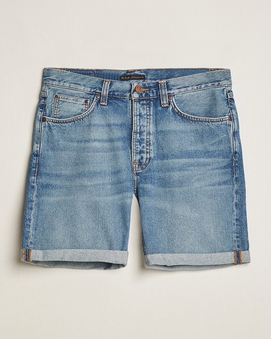 Homme | Shorts | Nudie Jeans | Josh Denim Shorts Blue Haze