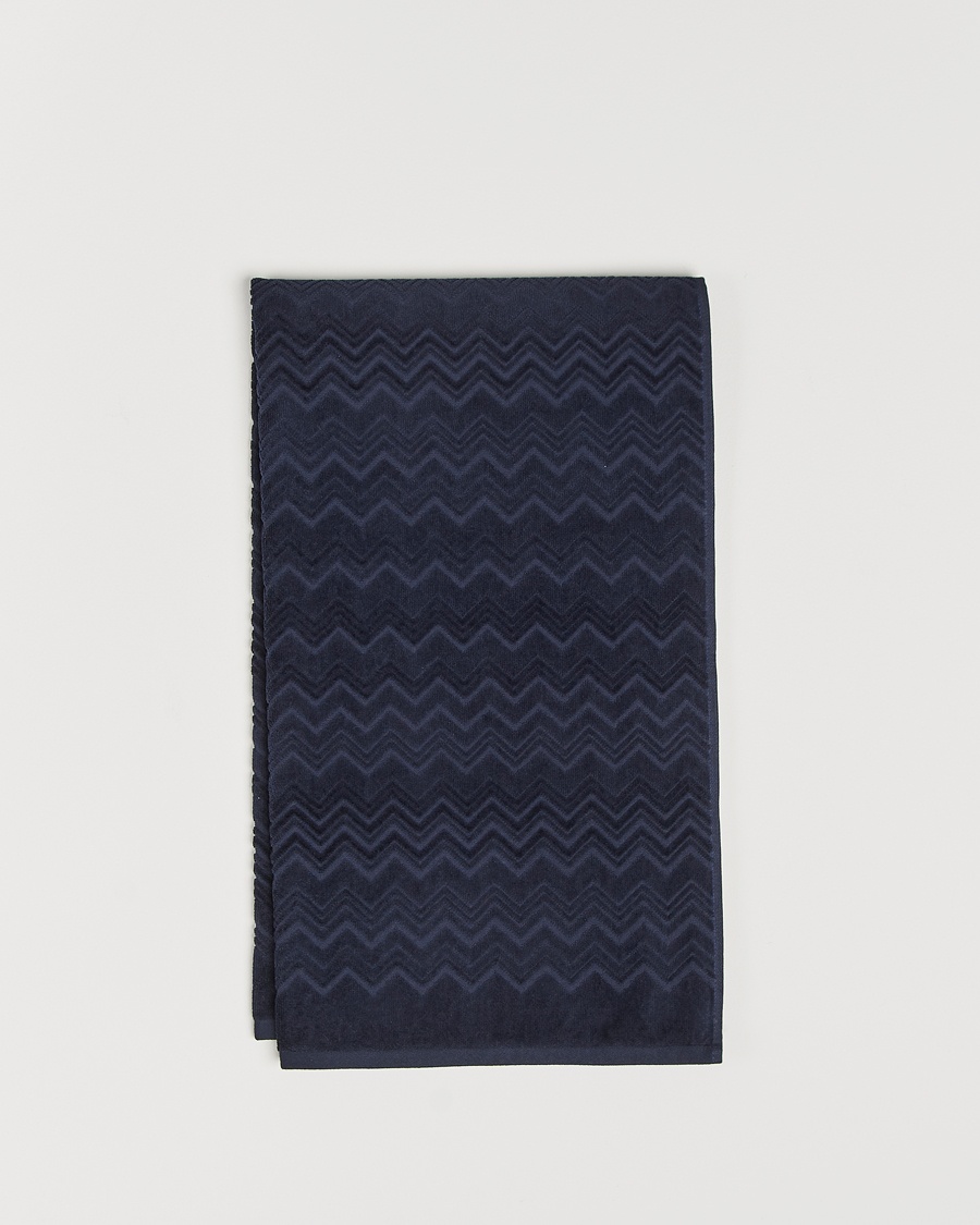 Missoni Home Chalk Bath Towel 70x115cm Navy – Blauw