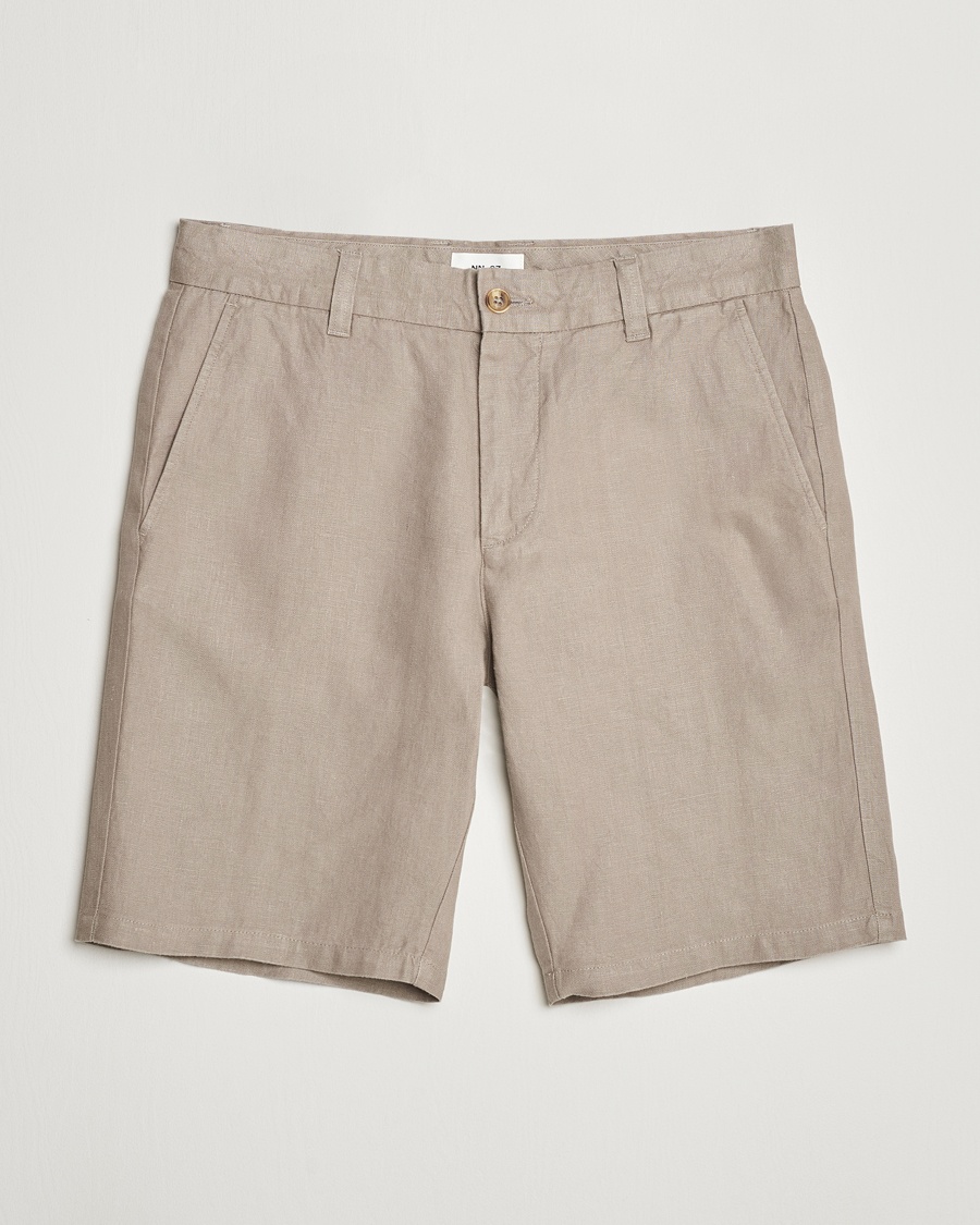Heren | Business & Beyond - Casual | NN07 | Crown Linen Shorts Greige