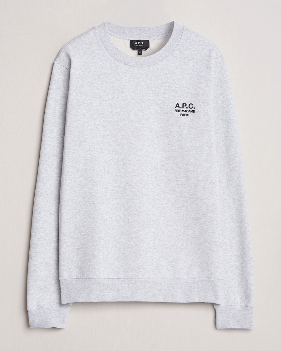 A.P.C. Rue Madame Sweatshirt Heather Grey/Black – Gris