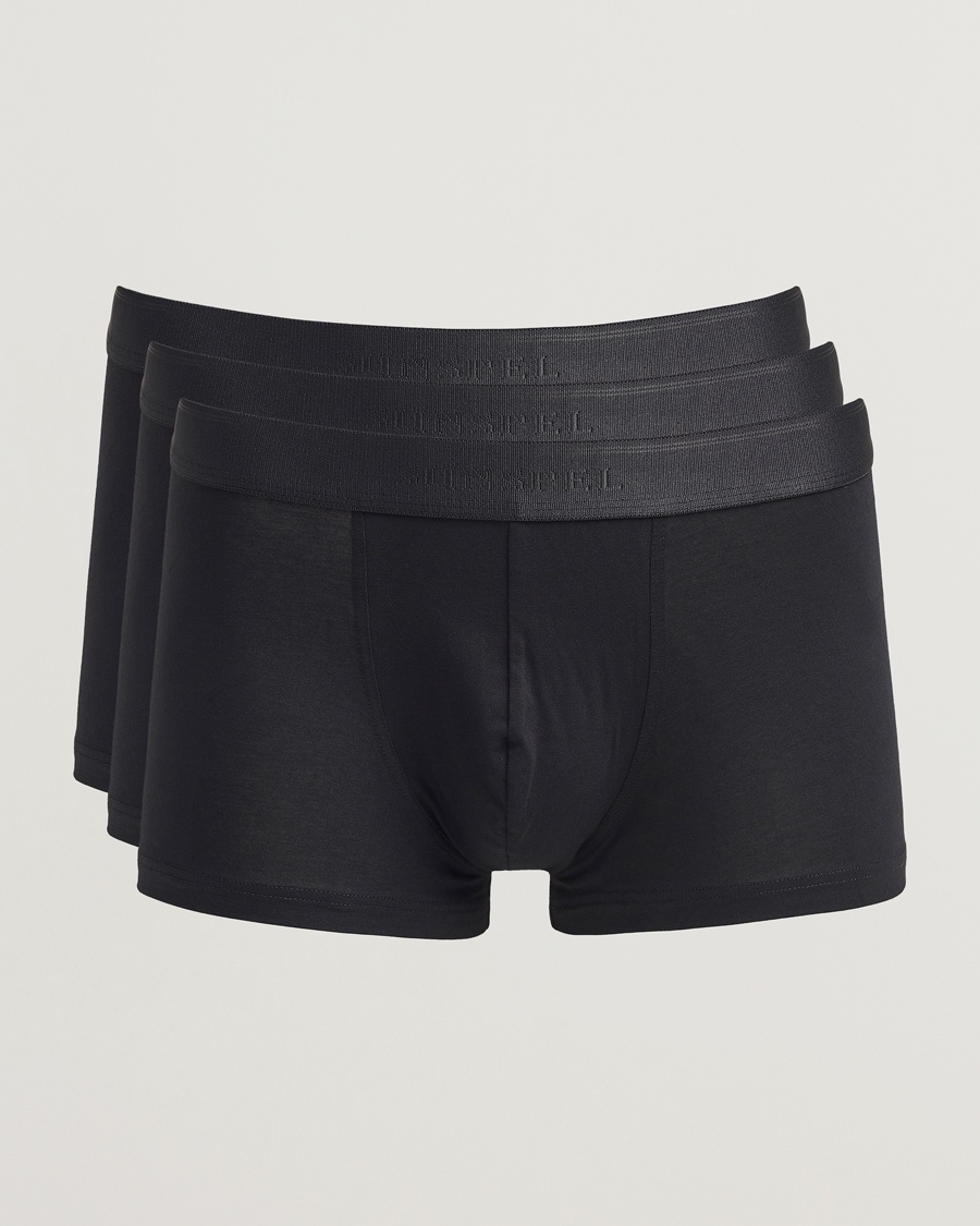 Sunspel 3-Pack Cotton Stretch Trunk Black – Noir