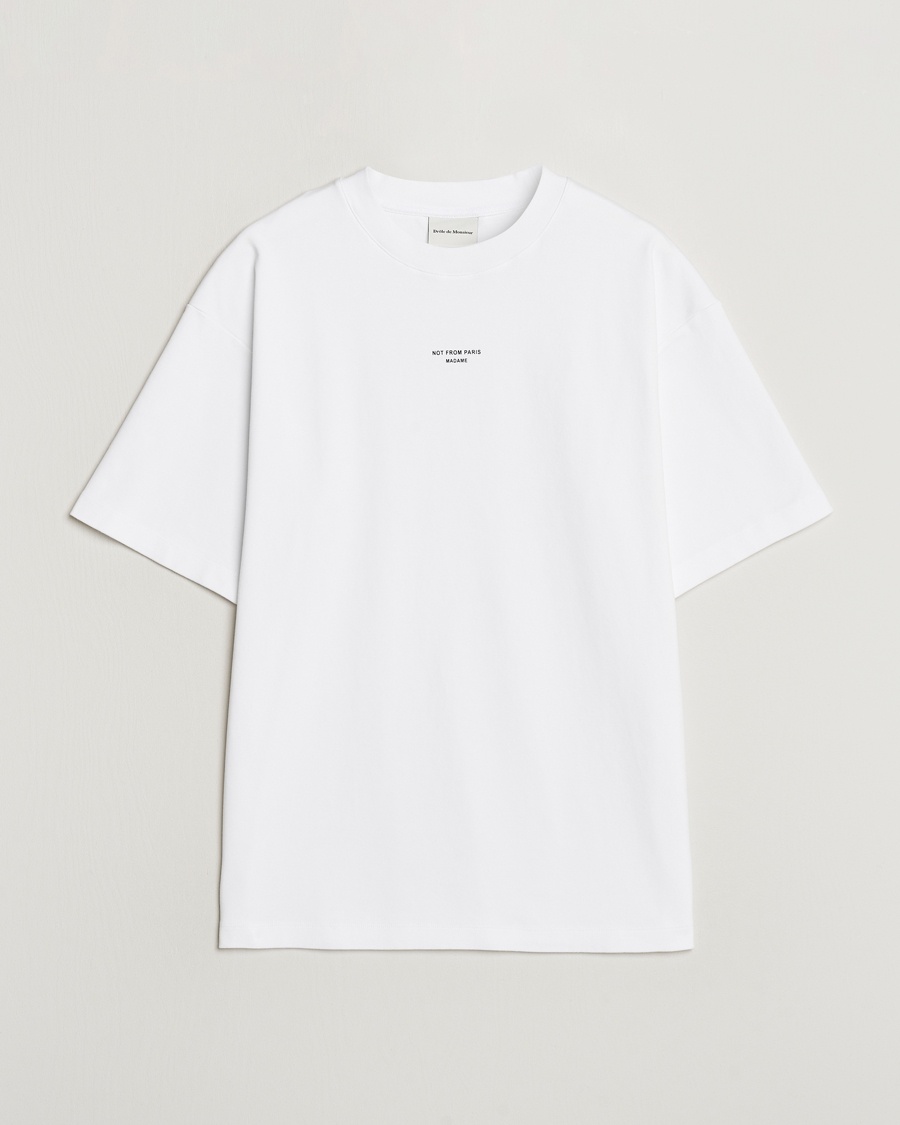 Drôle de Monsieur Classic Slogan T-Shirt Optic White – Wit